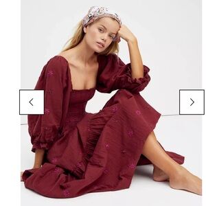 Free People Burgundy Maxi Dress